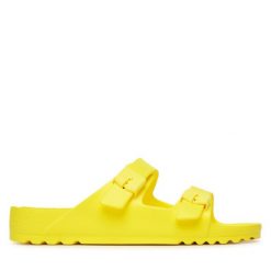 Klapki Scholl. Żółte klapki damskie Scholl, bez wzorów, bez obcasa. Za 139.99 zł.