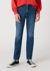 WRANGLER SPODNIE MĘSKIE TEXAS SLIM STAR STRUCK W12SAO23S 112126498. Spodnie materiałowe męskie Wrangler, bez wzorów, z jeansu, retro. Za 239.99 zł.