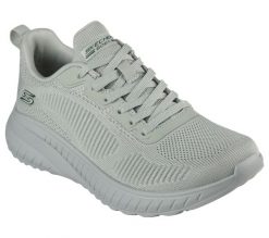 Buty do chodzenia damskie Skechers 117209SAGE. Zielone buty sportowe na co dzień damskie Skechers, bez wzorów, z materiału, trekkingowe. Za 351.00 zł.