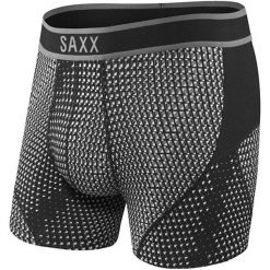 SAXX Bokser męski Kinetic Boxer Grey Wieżowiec (rozmiar L). Szare bokserki męskie Saxx, bez wzorów. W wyprzedaży za 115.00 zł.