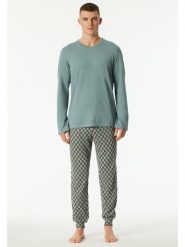 Schiesser Piżama w kolorze turkusowym rozmiar: 54. Niebieskie piżamy męskie Schiesser, bez wzorów, z bawełny, bez ramiączek. Za 130.99 zł.