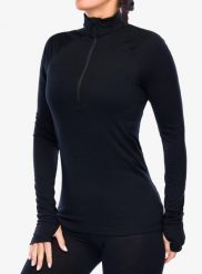 Bluza termoaktywna damska Houdini Desoli Light Half Zip. Czarne bluzy bez kaptura damskie Houdini, l, z materiału. Za 503.65 zł.