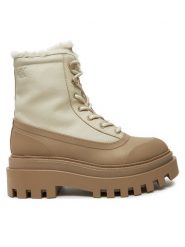 Calvin Klein Jeans Trapery Flatform Lace Up Boot Padded YW0YW01557 Beżowy. Brązowe trapery damskie Calvin Klein Jeans, z jeansu, bez obcasa. Za 469.99 zł.