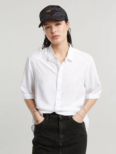 G-Star Koszula w kolorze białym rozmiar: XL. Białe koszule damskie G-Star, xl, bez wzorów, retro, bez kołnierzyka, bez ramiączek. Za 123.25 zł.