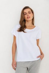 T-SHIRT ALICE BIAŁY One size - Flawless. Białe t-shirty damskie Flawless, uniwersalny, bez wzorów, z bawełny, bez kołnierzyka. Za 167.00 zł.