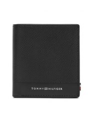 Tommy Hilfiger Portfel Th Foundation Trifold AM0AM13510 Czarny. Czarne portfele męskie Tommy Hilfiger, bez wzorów, ze skóry. Za 269.99 zł.