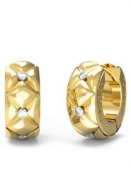 Guess Kolczyki JUBE04 590JW Złoty. Żółte kolczyki damskie Guess, ze stali. Za 219.99 zł.