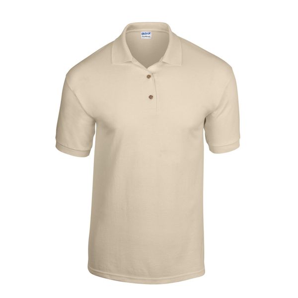 Koszulka Polo Dla Dorosłych Unisex Dryblend Jersey. Brązowe koszulki polo męskie Gildan, l, bez wzorów, z jersey, bez ramiączek. Za 53.99 zł.