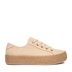 Espadryle JENNY. Brązowe espadryle damskie Jenny, bez wzorów, bez obcasa. Za 99.99 zł.