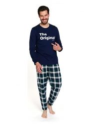 Doctor Nap Piżama w kolorze granatowo-ciemnozielonym rozmiar: XXL. Niebieskie piżamy męskie Doctor Nap, xxl, bez wzorów, z bawełny, bez ramiączek. Za 119.99 zł.