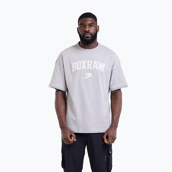 Koszulka męska Boxraw East Street Oversized T-Shirt. Szare t-shirty męskie BOXRAW, m, bez wzorów, z bawełny, bez kołnierzyka. Za 199.99 zł.