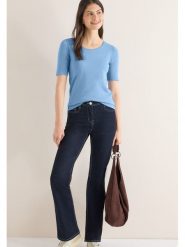 Cecil Koszulka w kolorze błękitnym rozmiar: XL. Niebieskie bluzki damskie Cecil, xl, bez wzorów, z bawełny, bez kołnierzyka, bez ramiączek. Za 61.31 zł.