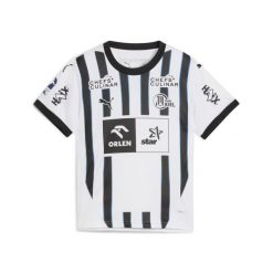 Młodzieżowa koszulka domowa THW Kiel 25/26 PUMA White Black. Biała t-shirty damskie Puma, m, bez wzorów, bez kołnierzyka. Za 239.00 zł.