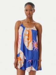 Maaji Sukienka letnia Magnolia PT1730CSD017 Niebieski Regular Fit. Niebieskie sukienki damskie Maaji, na lato, l, bez wzorów, z wiskozy, bez kołnierzyka, bez ramiączek. Za 339.99 zł.