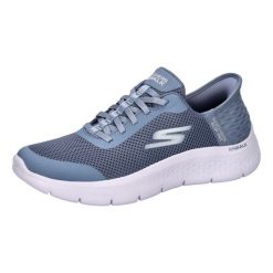 Tenisówki Skechers Model Slip-ins Go Walk Flex Kolor Niebieski. Niebieskie trampki i tenisówki damskie Skechers, bez wzorów, z materiału. Za 279.00 zł.