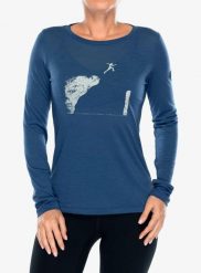 Bluza damska Super.natural Jumping Jacky LS. Niebieskie bluzy z kapturem damskie Super.natural, m, z materiału. Za 257.39 zł.
