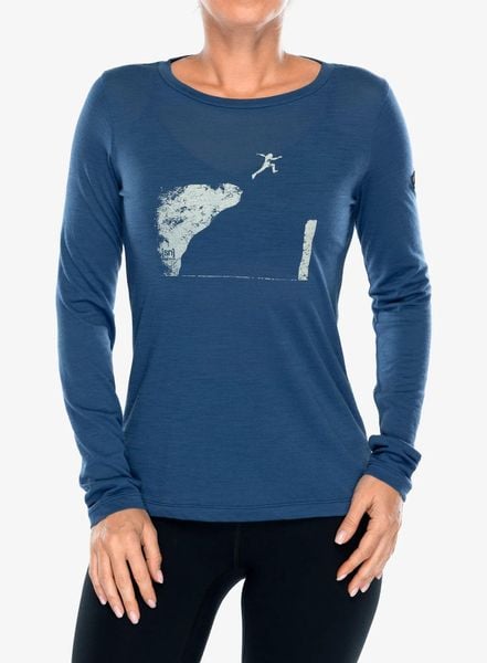 Bluza damska Super.natural Jumping Jacky LS. Niebieskie bluzy z kapturem damskie Super.natural, m, z materiału. Za 257.39 zł.