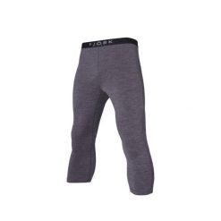 Męskie legginsy termoaktywne 3/4 ze 100% wełny merynosów - Finn 210. Szare bielizna termoaktywna męska FJORK MERINO, m, bez wzorów, z wełny. Za 479.00 zł.