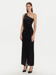 Morgan Sukienka wieczorowa 242-RSHOK Czarny Slim Fit. Czarne sukienki damskie Morgan, bez wzorów, z syntetyku, wizytowe, bez kołnierzyka, bez ramiączek. Za 249.99 zł.