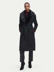 Rinascimento Płaszcz wełniany CFC0130536003 Czarny Regular Fit. Czarne płaszcze damskie RINASCIMENTO, na zimę, xs, bez wzorów, z wełny. Za 1,419.00 zł.