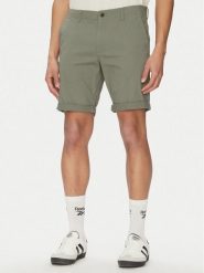 Jack & Jones Szorty materiałowe Dave 12182549 Zielony Regular Fit. Zielone szorty męskie Jack & Jones, z bawełny, bez kołnierzyka. Za 109.99 zł.