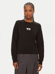 KARL LAGERFELD Bluza 245W1813 Czarny Regular Fit. Czarne bluzy bez kaptura damskie Karl Lagerfeld, xs, z bawełny. Za 659.99 zł.