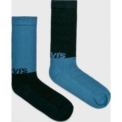 Levi's - Skarpety (2-pack). Niebieskie skarpetki męskie Levi's, bez wzorów, z bawełny. W wyprzedaży za 29.90 zł.