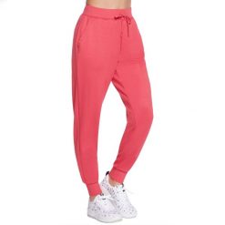 Spodnie sportowe damskie Skechers Skechluxe Restful Jogger Pant. Czerwone spodnie dresowe damskie Skechers, l, z elastanu, na fitness i siłownię. Za 159.99 zł.