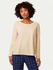 Triumph Koszulka piżamowa 10221070 Beżowy Regular Fit. Brązowe koszule nocne damskie Triumph, bez wzorów, z bawełny. Za 99.99 zł.