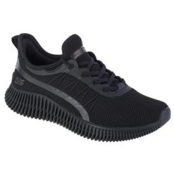 Buty sportowe Sneakersy damskie, Skechers Bobs Geo-New Aesthetics. Czarne buty sportowe na co dzień damskie Skechers, bez wzorów, z materiału, trekkingowe. Za 299.99 zł.