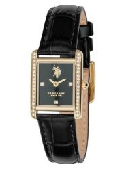 U.S. Polo Assn. Zegarek kwarcowy w kolorze złoto-czarnym rozmiar: onesize. Czarne, analogowe zegarki damskie U.S. Polo Assn., ze stali. Za 304.99 zł.