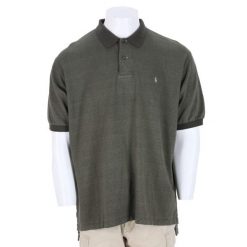 Męska koszulka polo z krótkim rękawem khaki. Zielone koszulki polo męskie Ralph Lauren, m, bez wzorów, bez ramiączek. Za 127.76 zł.