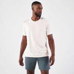 Koszulka do biegania męska Kiprun Run 500 Dry+. T-shirty sportowe męskie KIPRUN, m, z materiału, bez ramiączek, do biegania. W wyprzedaży za 14.99 zł.