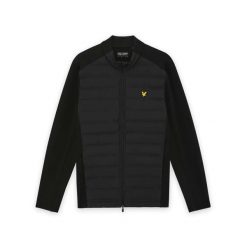 Kurtka hybrydowa Lyle & Scott. Czarne kurtki męskie LYLE AND SCOTT, l, bez wzorów, z materiału, bez kaptura. Za 713.50 zł.