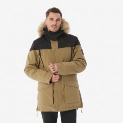 Second Life - Parka turystyczna męska zimowa Quechua... - Stan Dopuszczalny. Brązowe parki męskie QUECHUA, na jesień, m, bez wzorów, z materiału. Za 149.99 zł.