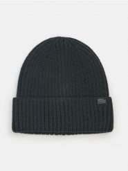 Czapka beanie z naszywką - szary. Szare czapki męskie Sinsay, z aplikacjami. Za 15.99 zł.