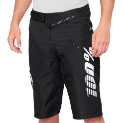 Spodenki rowerowe męskie 100% R-Core. Czarne szorty męskie 100%, bez wzorów, sportowe. Za 279.99 zł.