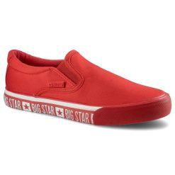 Czerwone Tenisówki Big Star Modne Obuwie Damskie. Czerwone trampki i tenisówki damskie Big Star, z aplikacjami. Za 89.99 zł.