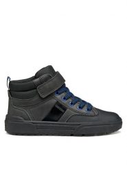 Geox Sneakersy J Weemble J56HAA 0MEFU C9999 S Czarny. Czarne buty sportowe chłopięce Geox, bez wzorów, ze skóry, bez zapięcia. Za 179.99 zł.