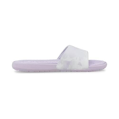 Klapki damskie Puma Cool Cat Hazy. Białe klapki damskie Puma, bez wzorów, z materiału, bez obcasa. Za 87.10 zł.