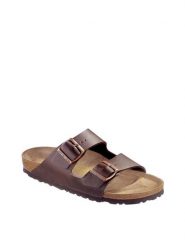 Birkenstock Klapki "Arizona" w kolorze brązowym rozmiar: 35. Brązowe klapki damskie Birkenstock, bez wzorów, bez obcasa. Za 259.95 zł.