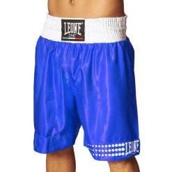 Spodenki bokserskie Leone pantaloncino. Niebieskie szorty męskie LEONE 1947, z materiału, bez kołnierzyka. Za 257.00 zł.