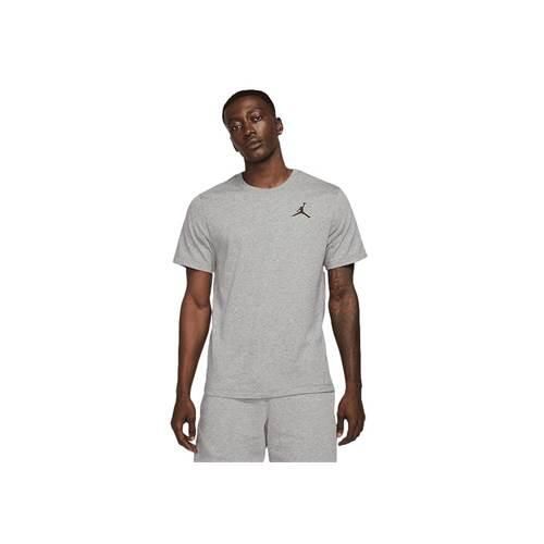 Koszulka sportowa męska Nike Air Jordan Jumpman Crew. Szare t-shirty sportowe męskie Nike, l, z bawełny, bez ramiączek, trekkingowe. Za 215.00 zł.