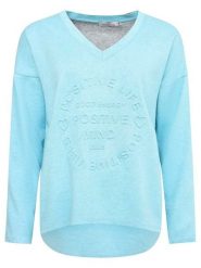 Zwillingsherz Bluza "Positive Mind" w kolorze błękitnym rozmiar: S/M. Niebieskie bluzy bez kaptura damskie Zwillingsherz, m. Za 142.45 zł.