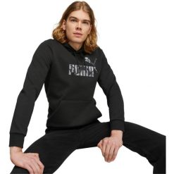 Bluza z kapturem Puma Ess Camo Graphic Hoodie Fl, Mężczyźni. Czarne bluzy sportowe męskie Puma, bez wzorów, sportowe, bez kołnierzyka, bez ramiączek. Za 290.00 zł.