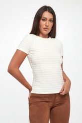 T-shirt damski logowany DKNY. T-shirty damskie DKNY, l, bez wzorów, bez kołnierzyka. Za 259.00 zł.