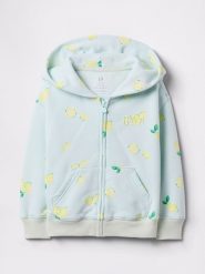 GAP Bluza w kolorze błękitno-żółto-zielonym rozmiar: 92. Niebieskie bluzy i bluzki niemowlęce GAP, bez wzorów, z jeansu, bez ramiączek, bez kaptura. Za 70.24 zł.