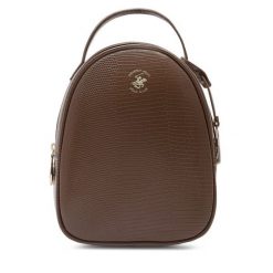 Plecak Beverly Hills Polo Club. Brązowe plecaki damskie Beverly Hills Polo Club, bez wzorów. Za 179.99 zł.