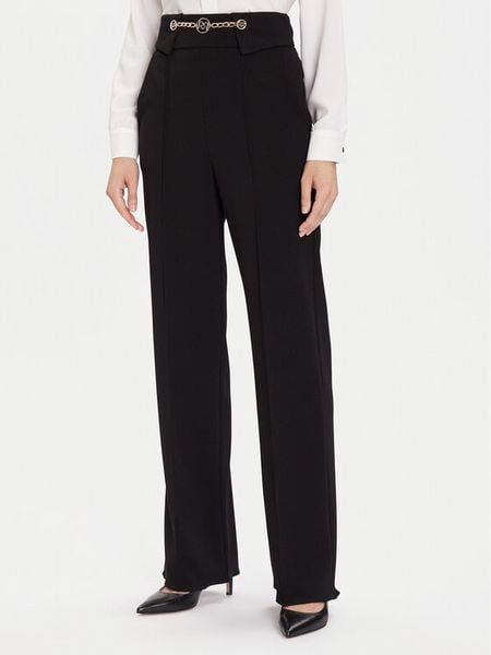 Rinascimento Spodnie materiałowe CFC0126219003 Czarny Regular Fit. Czarne spodnie materiałowe damskie RINASCIMENTO, bez wzorów, z materiału. Za 339.99 zł.