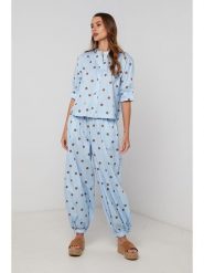 Lin Passion Koszula w kolorze błękitnym rozmiar: 40/42. Niebieskie koszule damskie Lin Passion, bez wzorów, z bawełny, klasyczne, bez kołnierzyka, bez ramiączek. Za 108.99 zł.